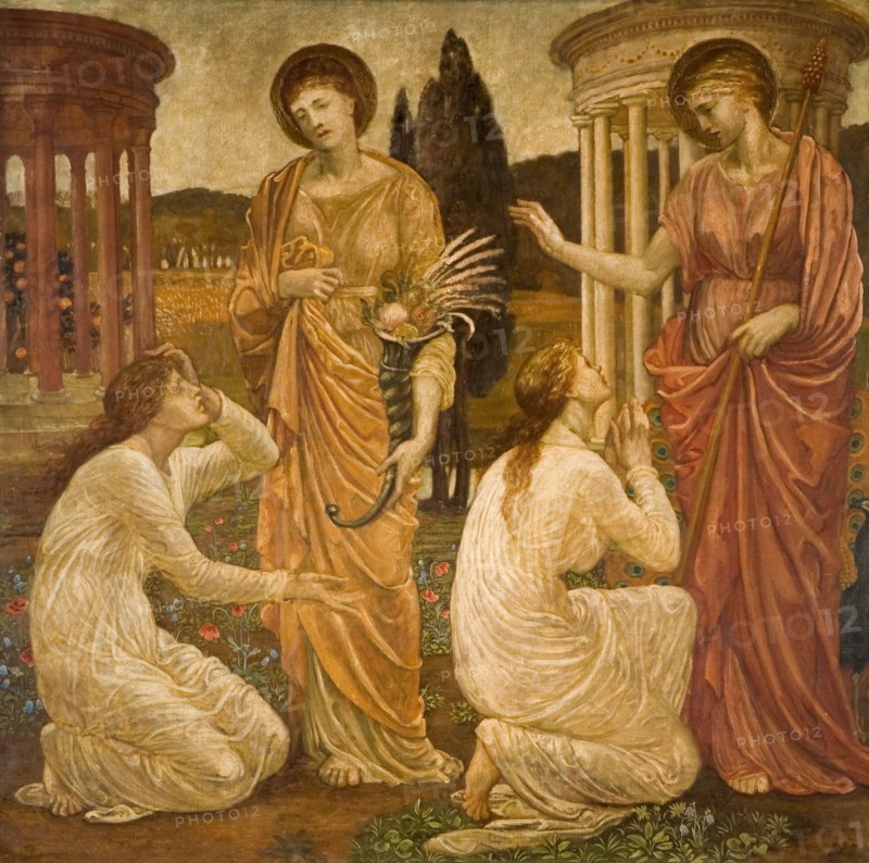 Cupid and Psyche - Palace Green Murals - Psyche at the Shrines of Juno and Ceres