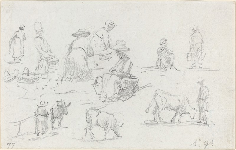 Peasants and Cows [recto]