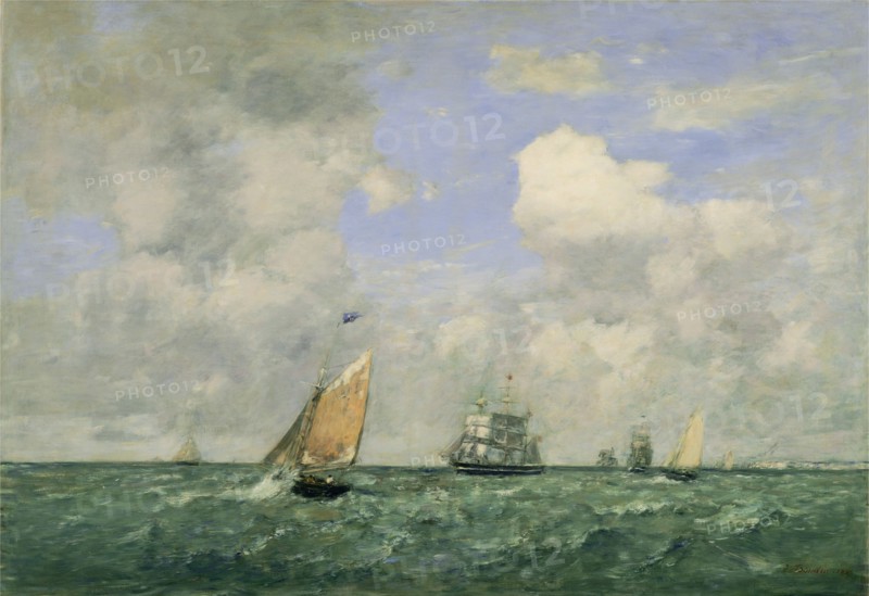 Ships and Sailing Boats Leaving Le Havre