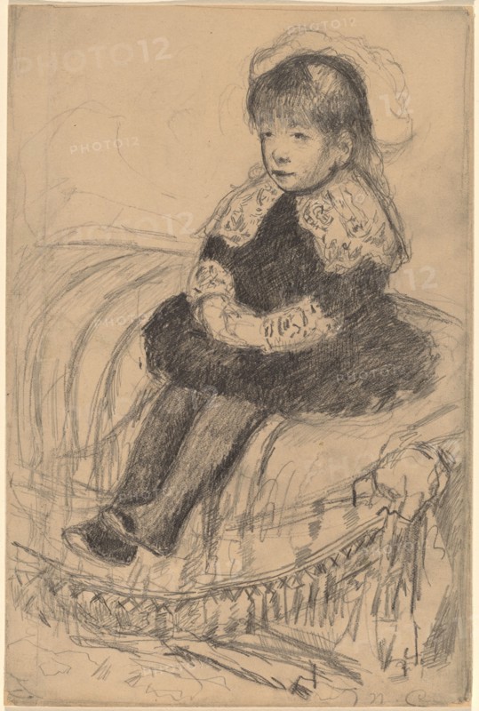Child Seated on a Sofa
