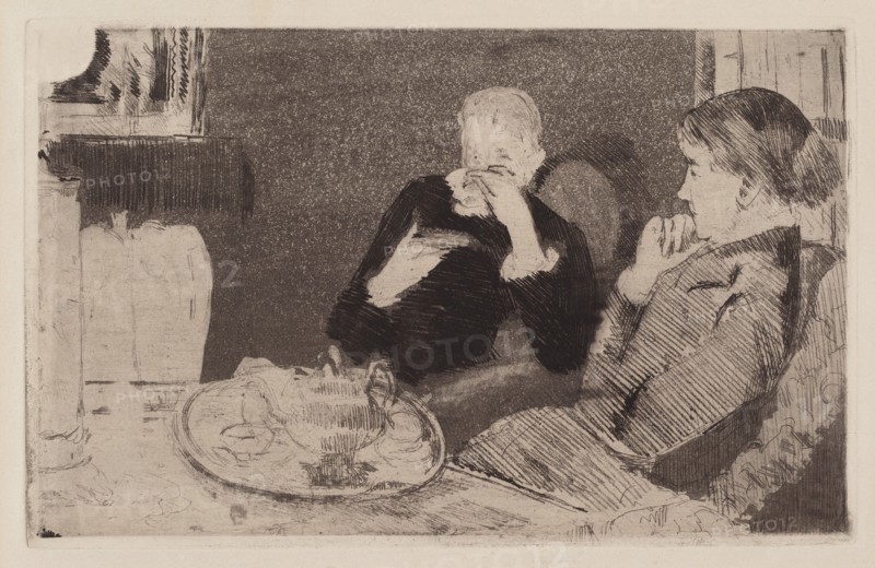 Lydia and Her Mother at Tea
