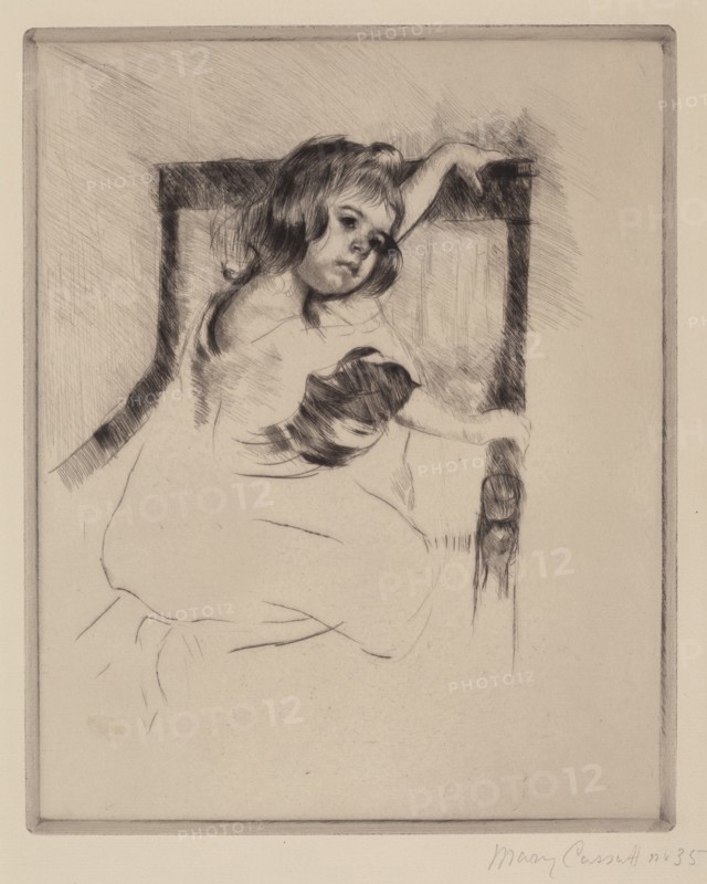 Kneeling in an Armchair