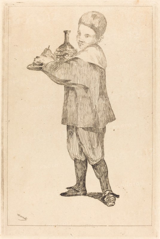 Child Holding a Tray