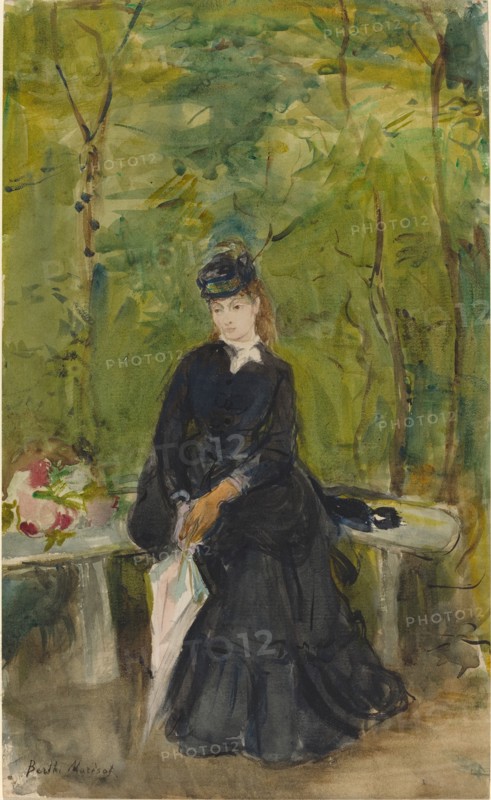 The Artist's Sister Edma Seated in a Park