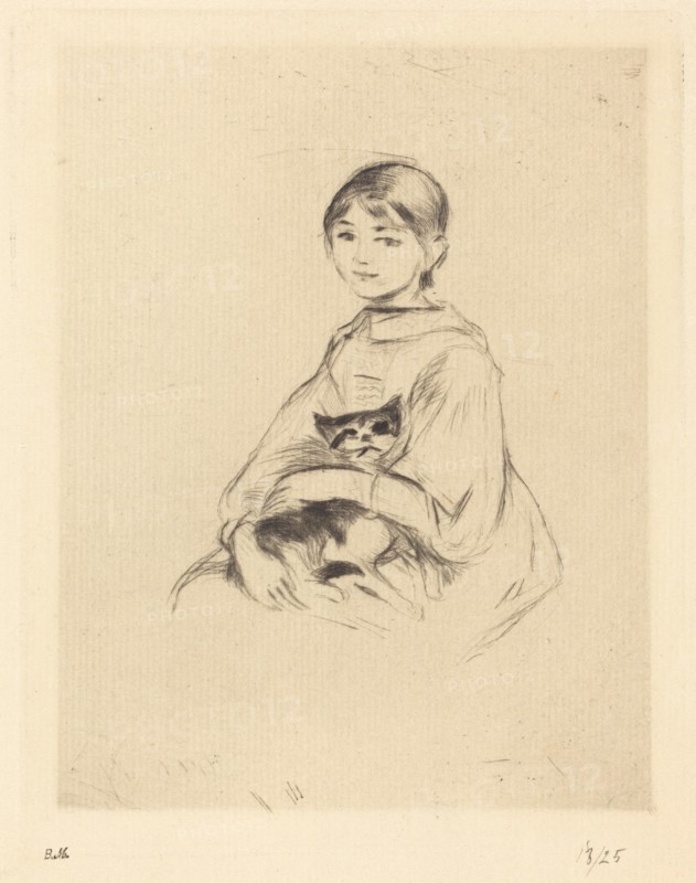 Little Girl with Cat