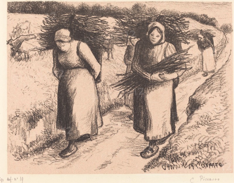 Peasants Carrying Sticks