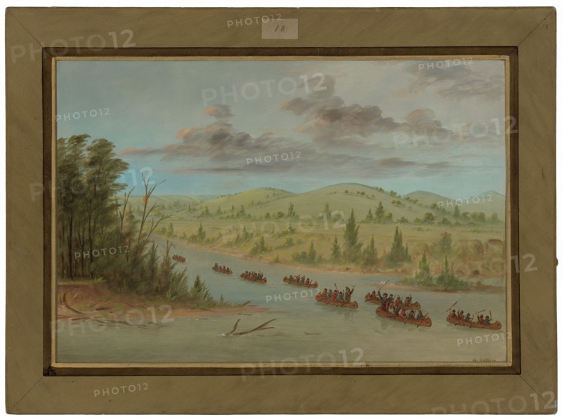 La Salle's Party Entering the Mississippi in Canoes. February 6