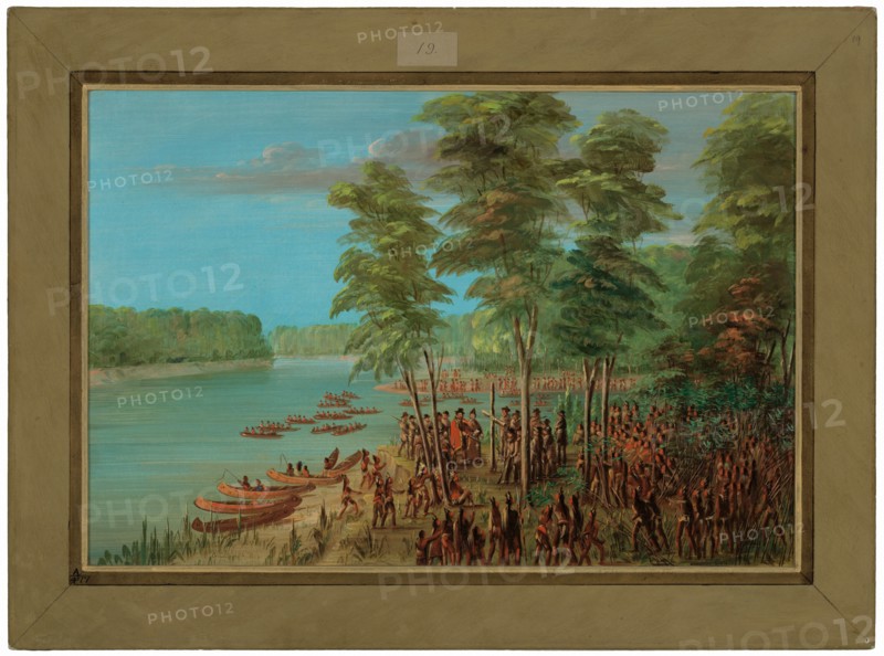 La Salle Taking Possession of the Land at the Mouth of the Arkansas. March 10