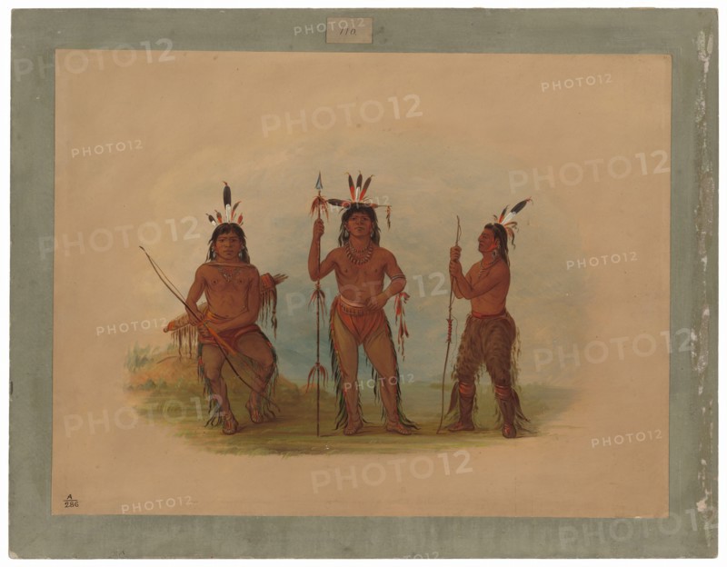 Alaeutian Chief and Two Warriors