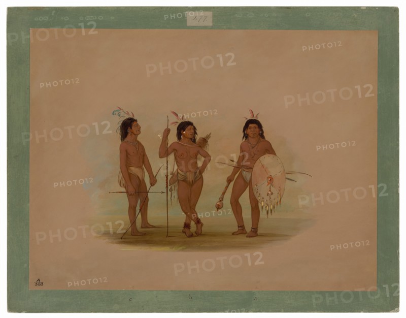 A Puelchee Chief and Two Young Warriors