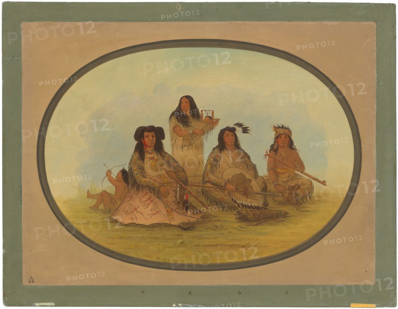 The Sioux Chief with Several Indians