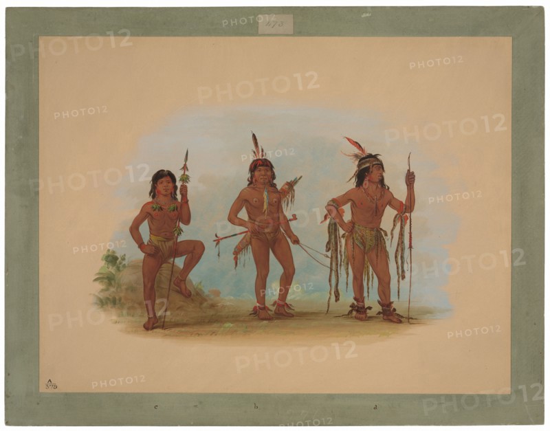 Lengua Medicine Man with Two Warriors