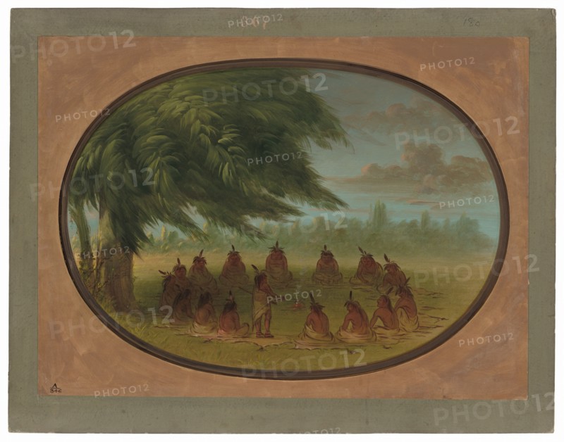 An Indian Council - Sioux
