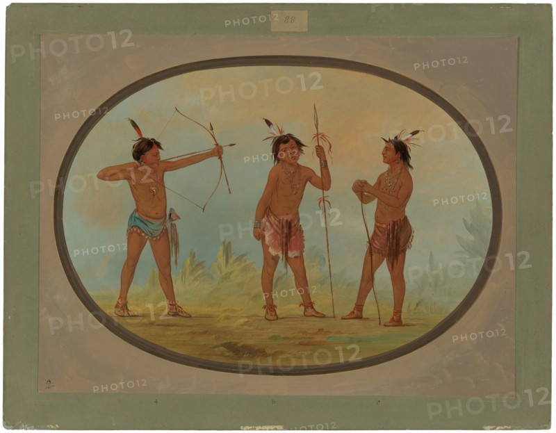 Three Shoshonee Warriors Armed for War