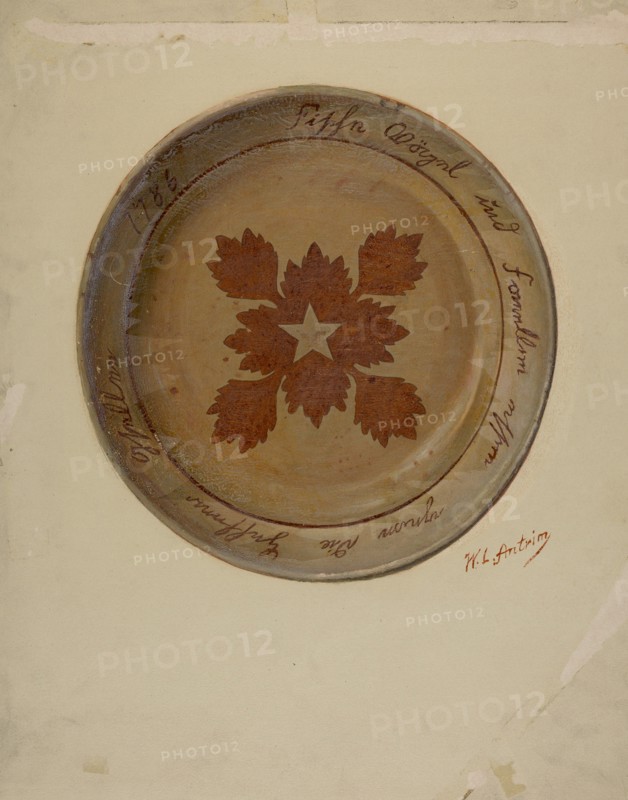 Pa. German Dish, c. 1936. Creator: William L Antrim.