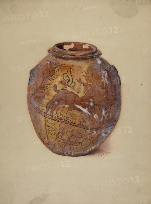 Pa. German Jar, c. 1937. Creator: William L Antrim.