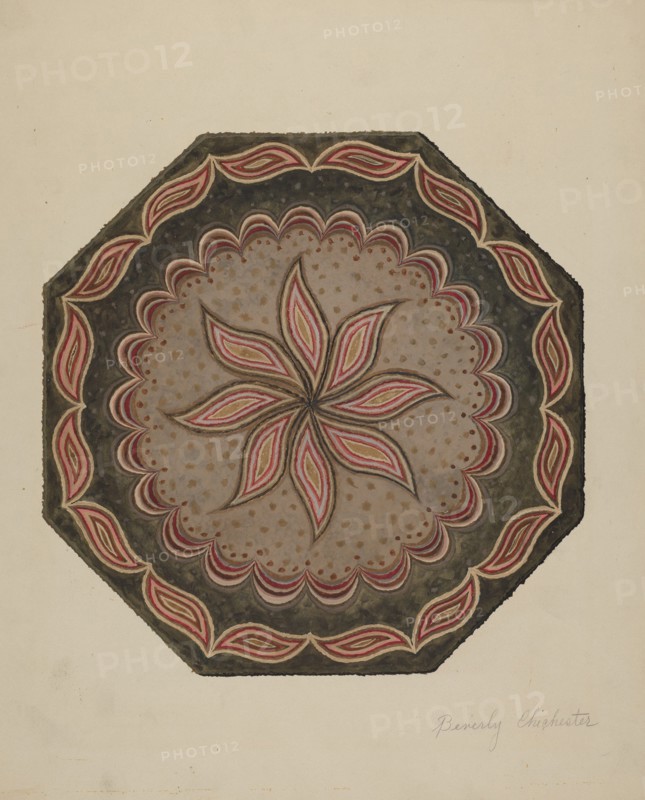 Octagonal Hooked Rug