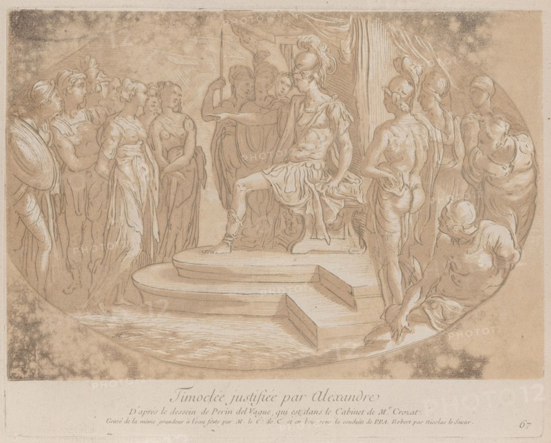 Alexander the Great freeing Timoclea; from 'Recueil d'estampes d'après les plus bea...