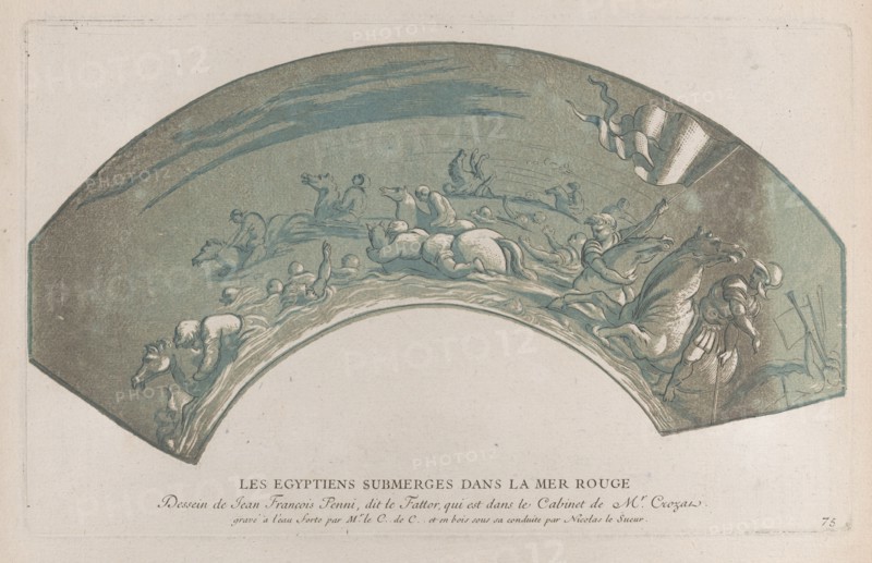 Pharaoh's army engulfed by the Red Sea; from 'Recueil d'estampes d'après les plus b...
