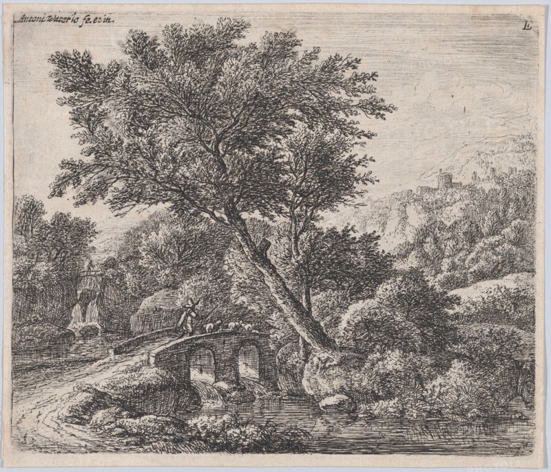 Shepherd on a Small Bridge