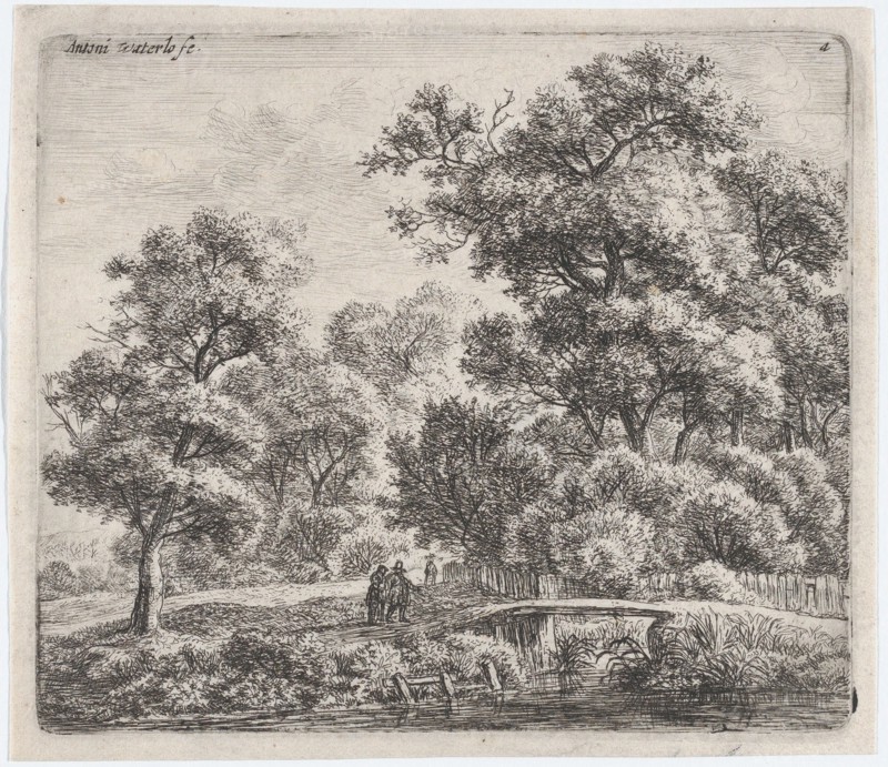 A Man and a Woman Near a Small Bridge