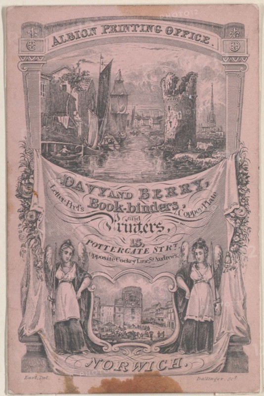 Trade card for Davy and Berry