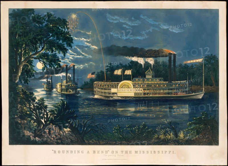 Rounding a Bend on the Mississippi - The Parting Salute