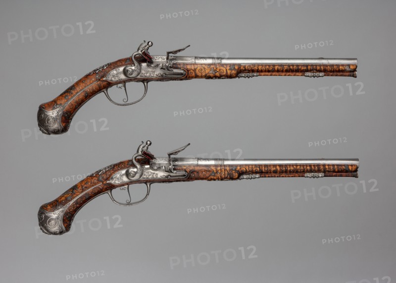 Pair of Flintlock Pistols Made for Christian Ernst