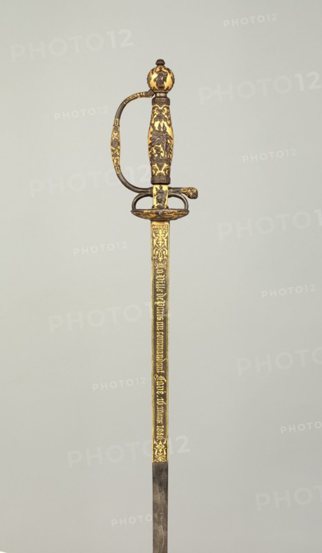 Smallsword Presented by the City of Paris to Commandant Ildefonse Favé