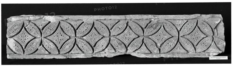 Fragment from a Post or Lintel with Leaves Branching from a Running Vine