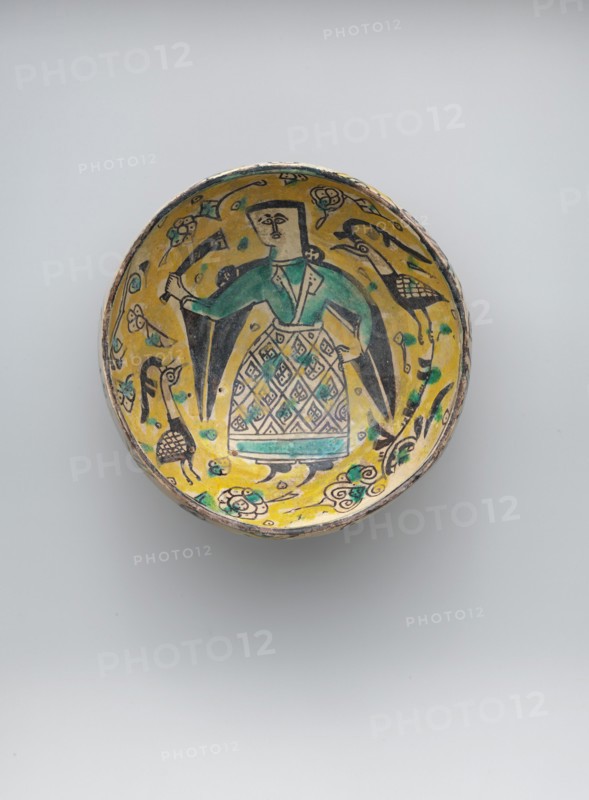 Bowl with a Figure and Birds