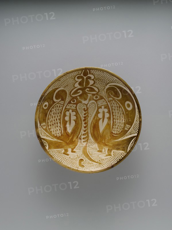 Bowl with Two Facing Peacocks