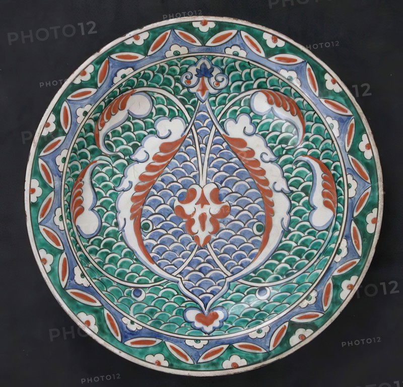 Dish with Scale-Pattern Design