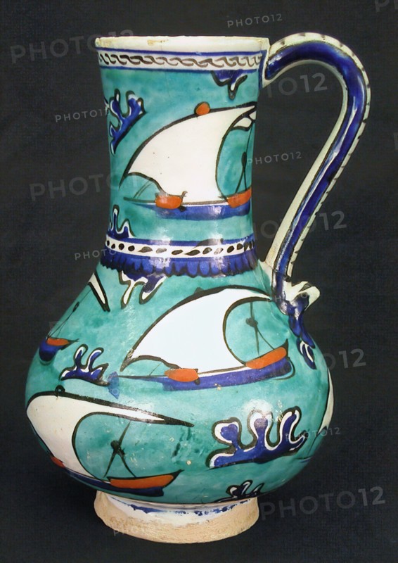 Ewer with Sailing-Ship Design