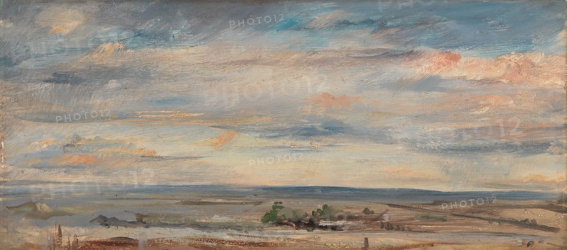 Cloud Study, Early Morning, Looking East from Hampstead;Cloud Study over Marshlands;View over Hampstead Heath Looking East from Hampstead;Cloud Study with marshlands;Cloud Study with Marshlands, 1821.