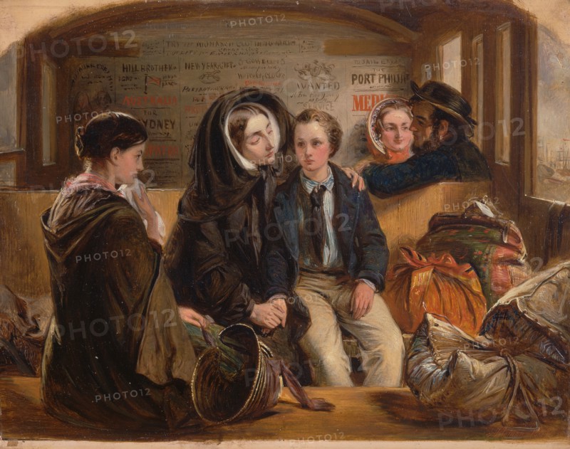 Second Class-The Parting. "Thus part we rich in sorrow, parting poor.";Third Class - The Parting, 1855.