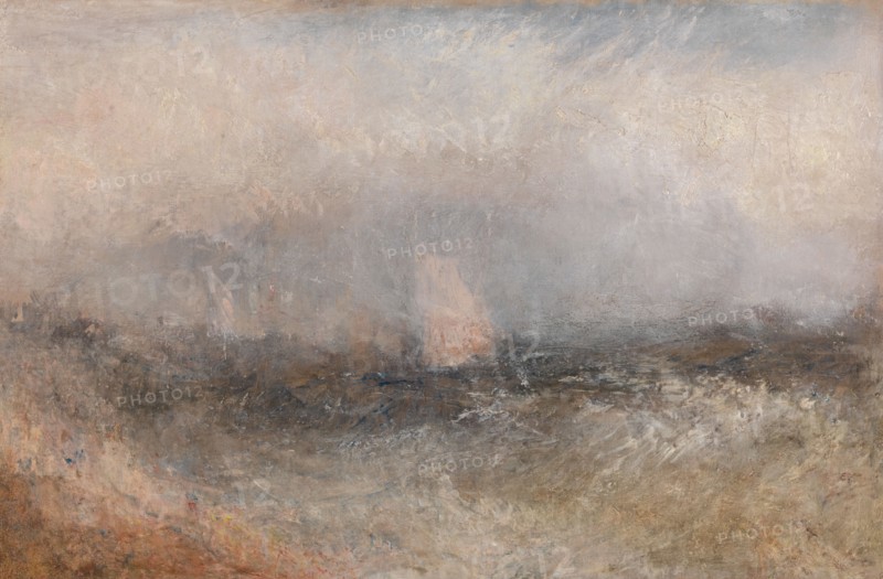 Off the Nore;Squally Weather, between 1840 and 1845. Thames estuary and the North sea.