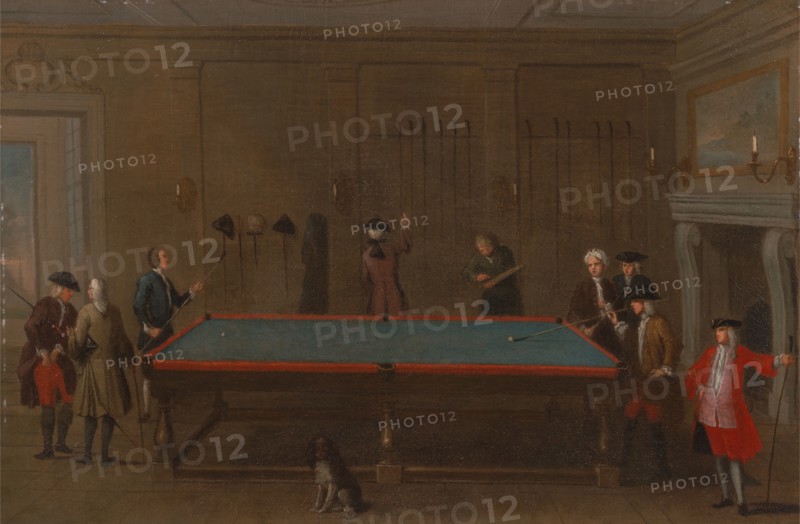 The Billiard Room, ca. 1725. Formerly circle of William Hogarth