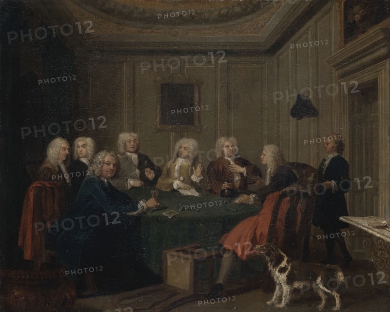 A Club of Gentlemen, ca. 1730. Formerly attributed to William Hogarth.