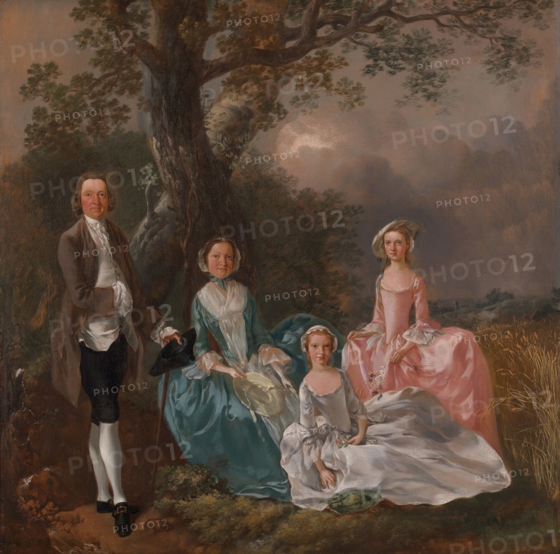 The Gravenor Family;John and Ann Gravenor, with their daughters, ca. 1754.