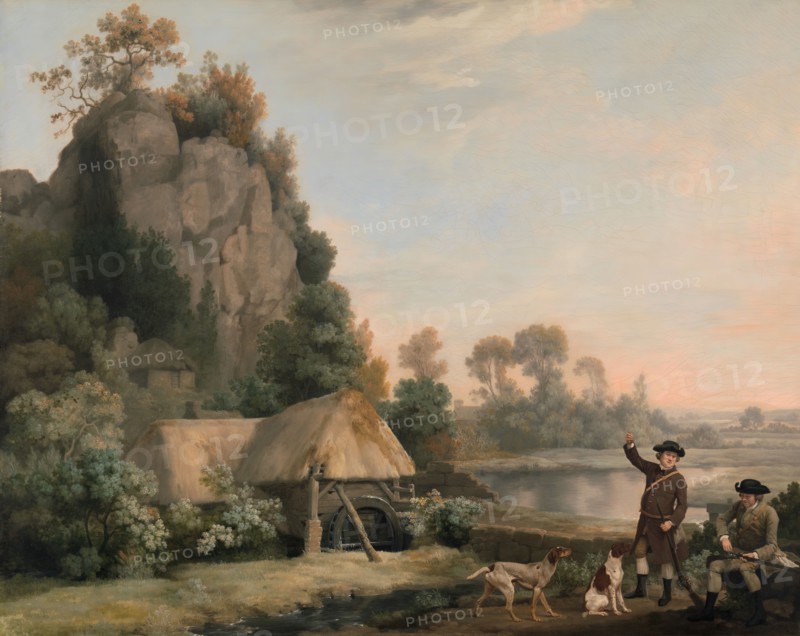 Two Gentlemen Going a Shooting, with a View of Creswell Crags, Taken on the Spot, ca. 1767.