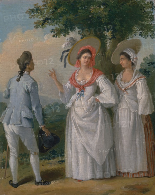 Free West Indian Creoles in Elegant Dress, ca. 1780.