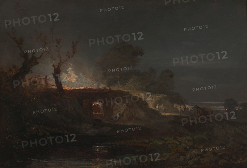 Limekiln at Coalbrookdale;Lime Kilns by Night;Four a chaux a Coalbrookdale, ca. 1797.