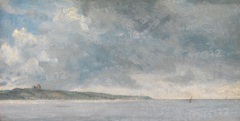 Coastal Scene with Cliffs;Coastal Scene with Cliffs and a View of Hadleigh Castle (?);Coastal Scene with Cliffs (Hadleigh Bay?);Hadleigh from the Thames, ca. 1814.