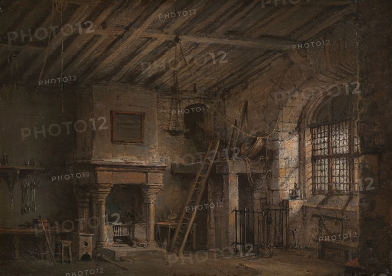 Stage Design for Heart of Midlothian; The Tolbooth, ca. 1819. Written by Sir Walter Scott