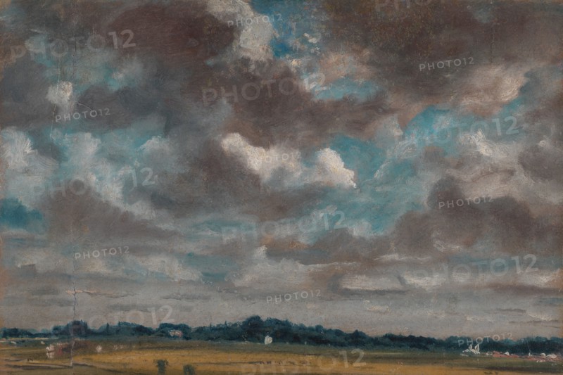 Extensive Landscape with Grey Clouds;Study of clouds over a wide landscape;Study of Clouds over a Wide landscape, ca. 1821.