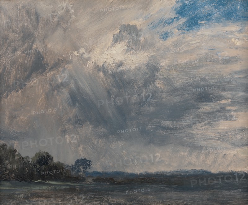 Study of a Cloudy Sky;Cloud study;Landscape with Grey Windy Sky;Study of Clouds over a Landscape, ca. 1825.