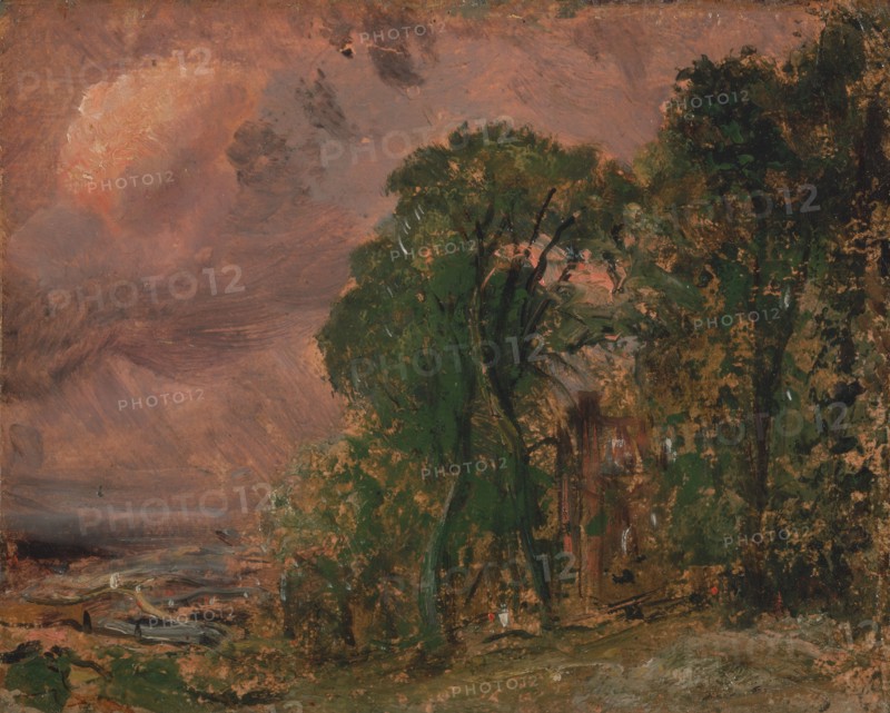 A View at Hampstead with Stormy Weather;Hampstead after a Thunder Storm;Hampstead in a Storm;Hampstead after a Thunderstorm, ca. 1830.