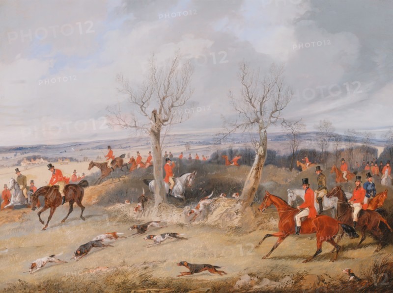 Hunting Scene: In Full Cry;The Belvoir Hunt: Full Cry, ca. 1840.