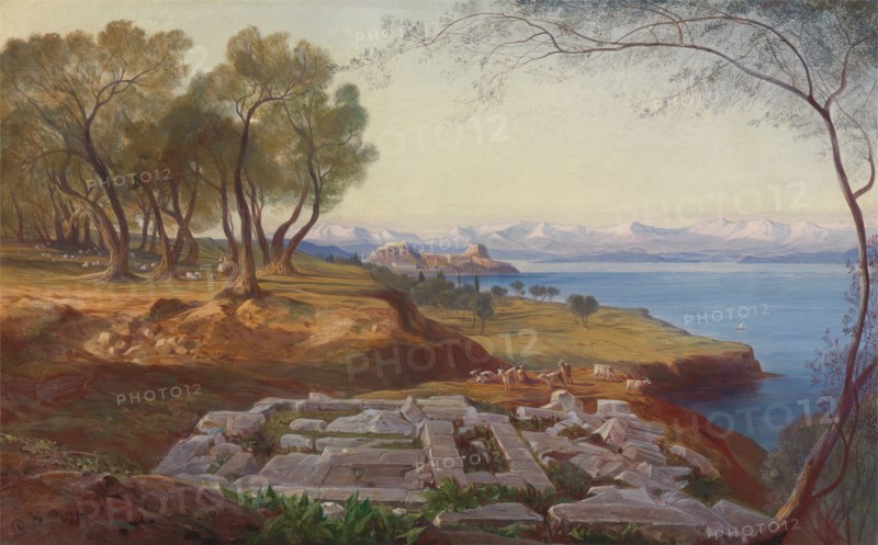 Corfu from Ascension, ca. 1860.